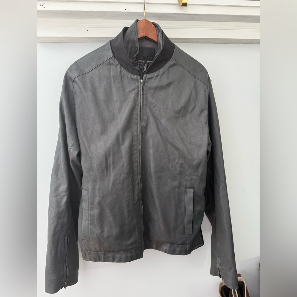 Philippe Dubuc Men's Dark‎ Gray Lamb Leather Jacket - Picture 3 of 8
